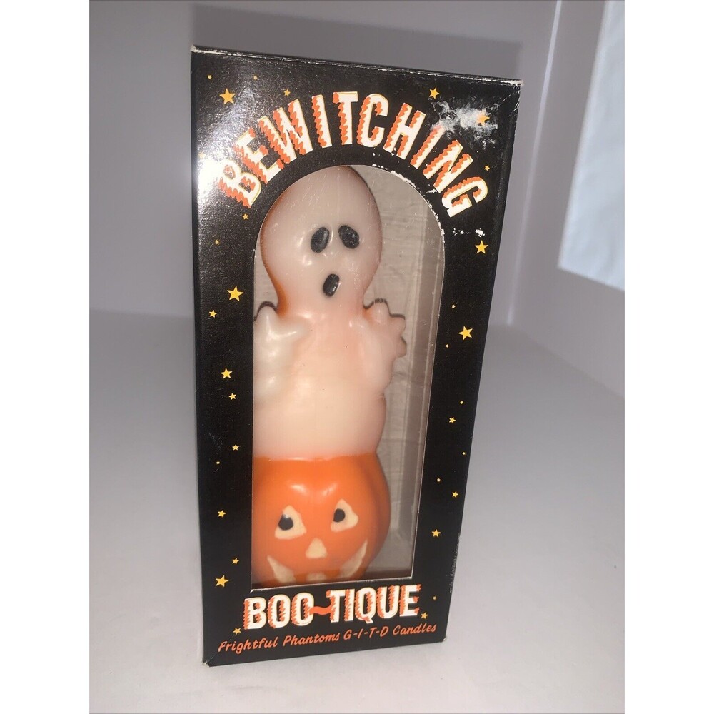 Candle Glow in the Dark Wax Pumpkin Ghost Stack Halloween Bewitching BooTique